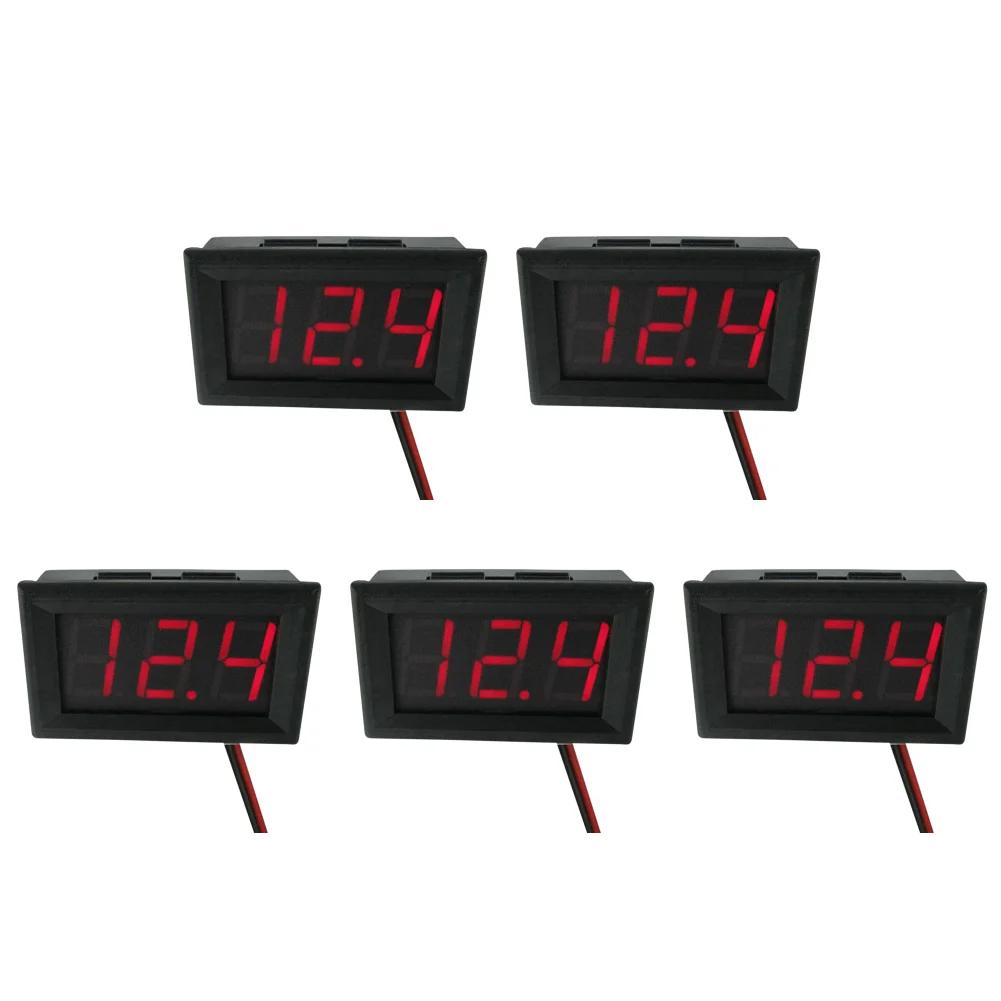 DC4.5V-30V Voltage Meter LED Display 0.56 Inch Mini Voltage Tester Voltage Panel Meter for 6V 12V Electromobile Motorcycle Car