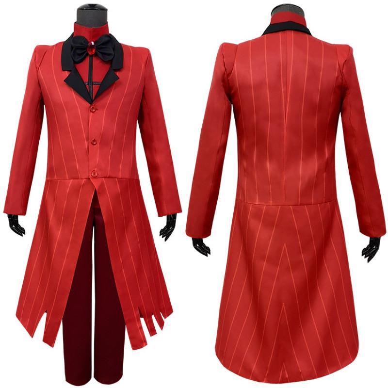Hazbin Cosplay Hotel ALASTOR Dust Angel Uniformní Cosplay Kostým Muži Ženy Halloween Kostým Celá sada