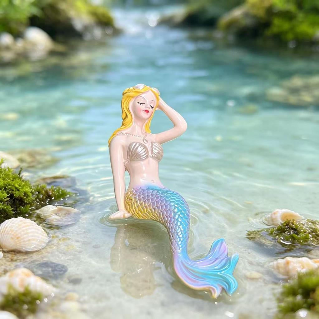Mermaid Resin Ornaments for Garden, Pond, and Fish Tank Decor