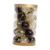 25Pcs Christmas Ball Ornaments Christmas Tree Hanging Ornaments Black Gold Shatterproof Xmas Decor for Birthday Holiday Porch