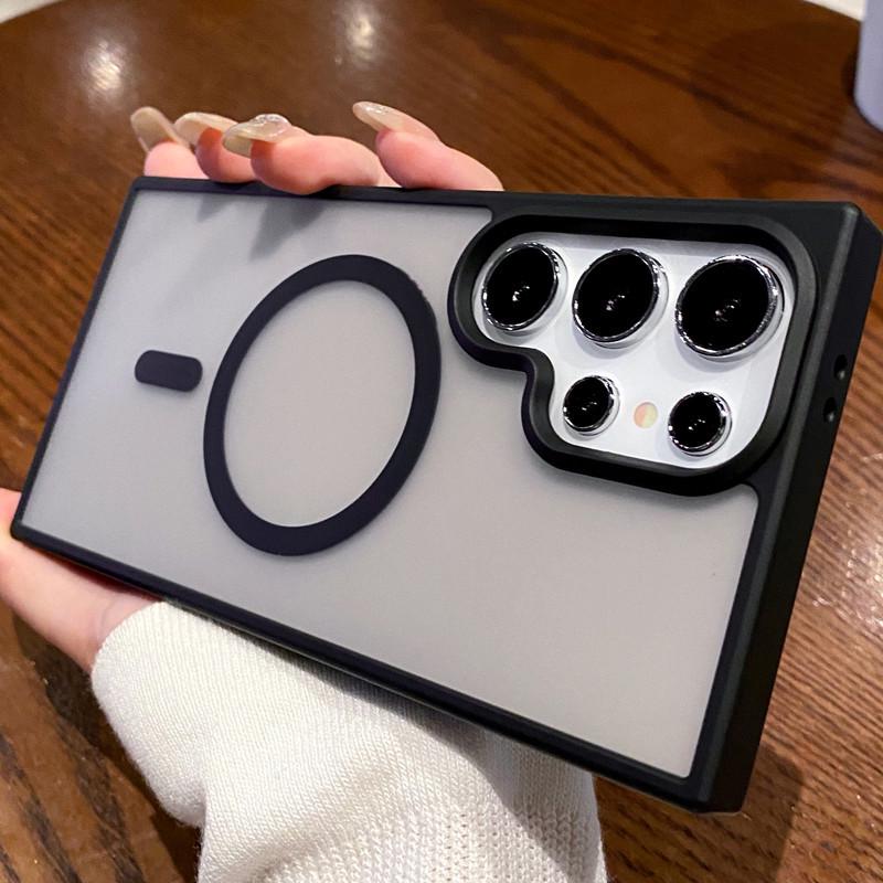 Magnetic Matte Samsung S25 Ultra Phone Case for S23/S25+/S22/S21+ Models