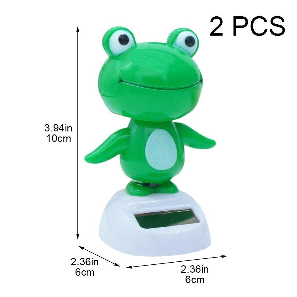 Dashboard Figurine Solar Shake Head Frog Toy Car Decor Cartoon Animal Decor Accessory Gift