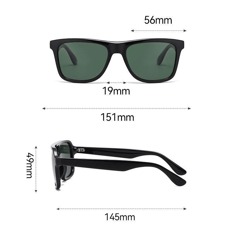 Men's Acetate Polarized Sunglasses: Big Frame, UV Protection for Driving & Fishing
