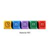5Pcs Keycaps Comfortable Non-fading Indeformable Replacement Wear-resistant Ergonomic PBT Gaming Keyboard Key Cap