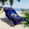 Custom Name France Football Print Beach Towel, Large Soft Quick Dry Towel for Beach Camping Swimming_xia