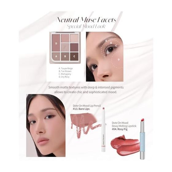 [Heart Percentage] Dote On Mood Eye Palette (08 Neutral Muse Facets)