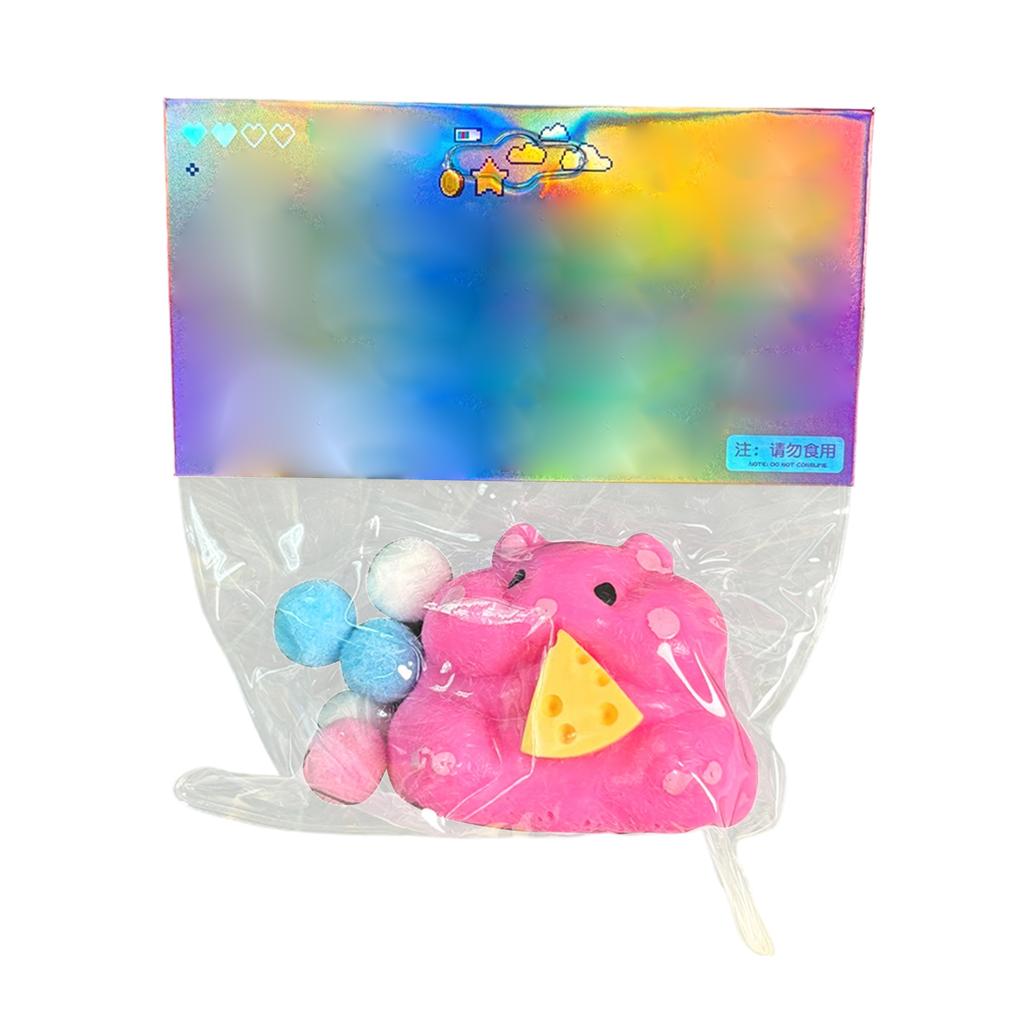 Buntes und niedliches Hamster-Käse-Spielzeug, Stressabbauendes Slow-Spielzeug, Geeignet als Geschenk für Kinder.