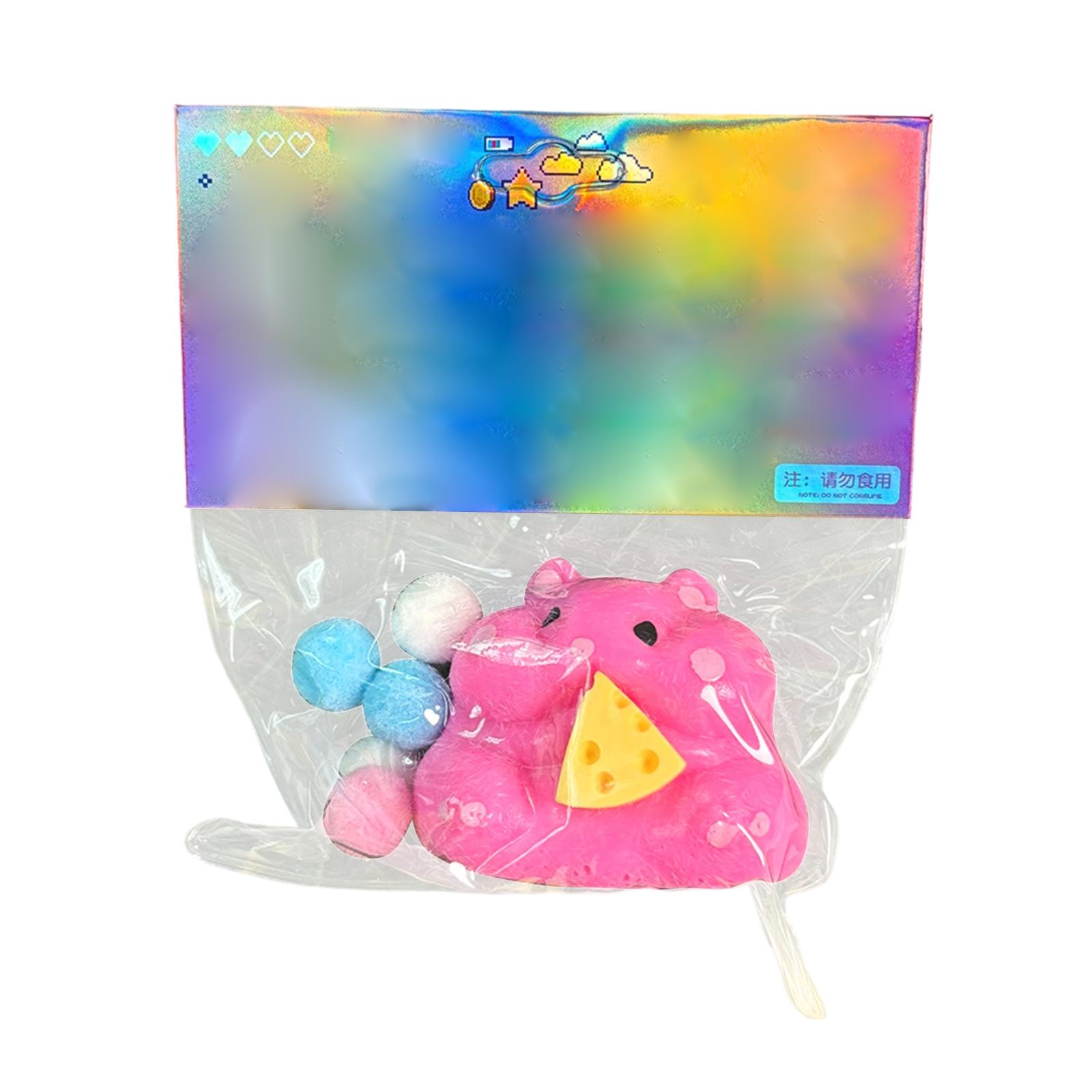 

Colorful And Cute Hamster Cheese Toy, Stress-Relieving Slow Toy, Suitable As A Children s Gift. One Size розовый