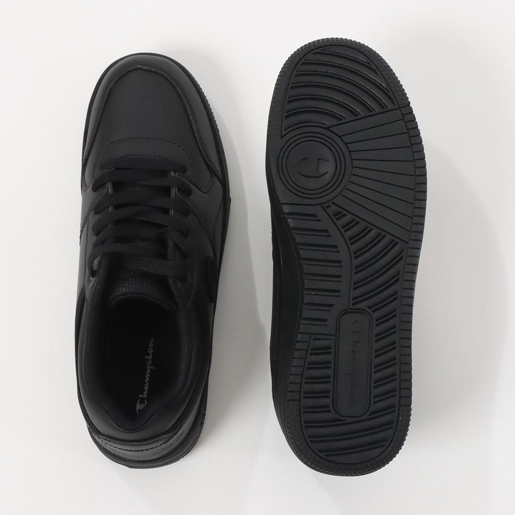 Champion Legacy S21905 Sneakers with Size Cm Men's One-Point Logo, Black, 27.0