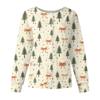 Women's Casual Fashion Long Sleeve Standing Collar Single Breasted Christmas Print Workwear Jacket Tops