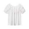 Xiangying French Lace Embroidered Pure Cotton Blouse