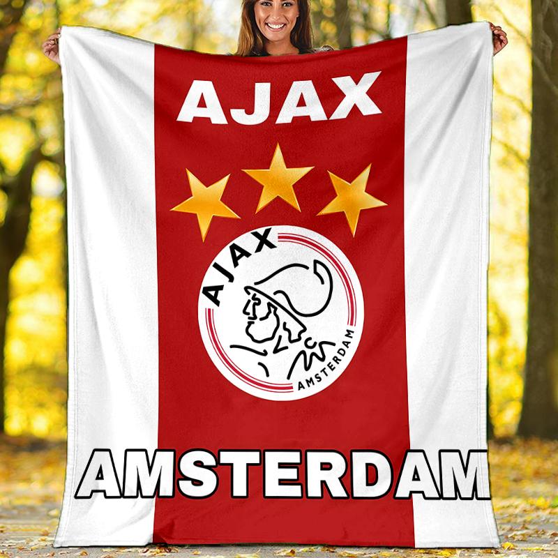 AFC Ajax printed throw blanket—soft,warm;versatile blanket for all seasons—perfect as &air-conditioning throw,nap blanket