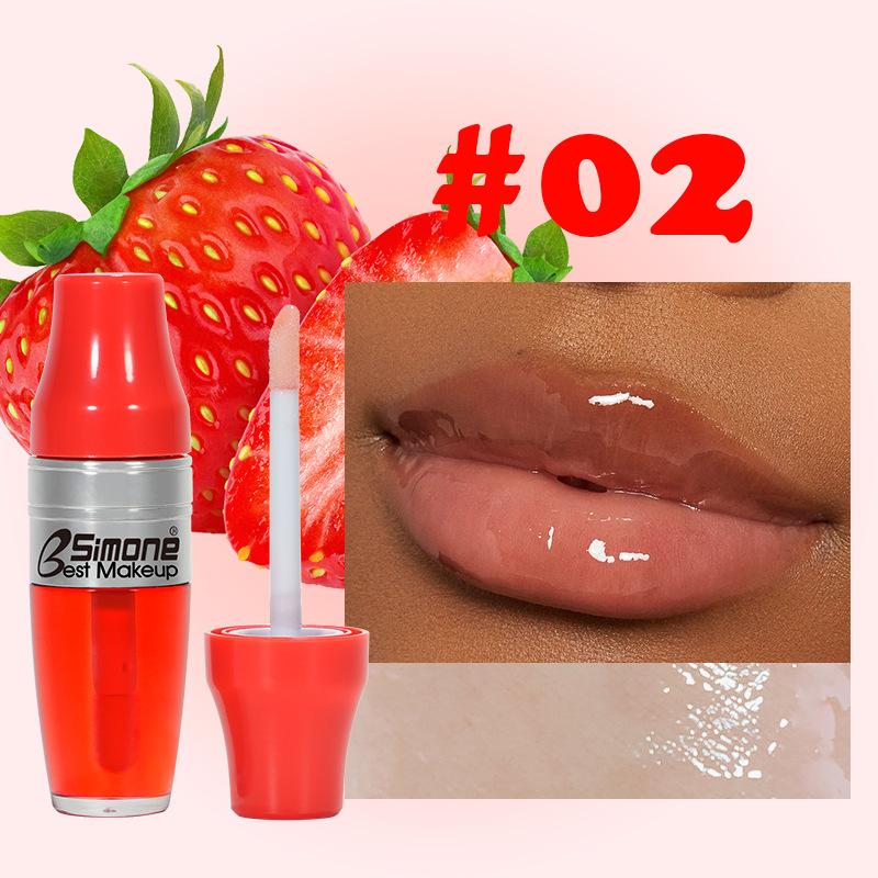 Bsimone 10Ml Fruit Lip Gloss Transparent Lip Oil Moisturizing Nourishes Lips Waterproof Long-Lasting Liquid Lips Cosmetics 02
