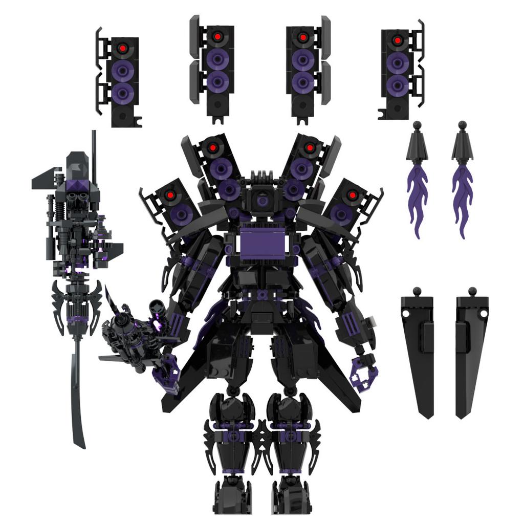 New Skibidi Toileted Giant Titan TVman Upgrade Speakerman Building Blocks Animation Figure Model Toys for Kid Ideas Gifts Xmas