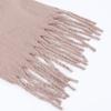 Men's and Women's Thick Woolen Scarf: Solid Color Knitted, Warm, Tassel-Edged, Imitation Cashmere for Winter