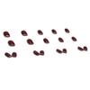 24 Pcs Autumn and Winter Burgundy Broken Flash Wearing Nail Finished Removable Nail Sticker Internet Celebrity Fake Nail Pure Desire Nail Piece Nail