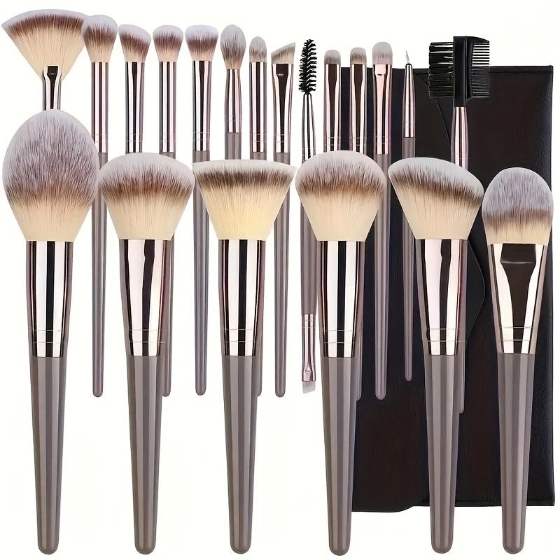 3 Stück/Set Weiche Haare Rougepinsel Foundation Make-up Pinsel, Lidschattenpinsel, Augenbrauenpinsel, Lippenpinsel für Anfänger und professionelle Maskenbildner