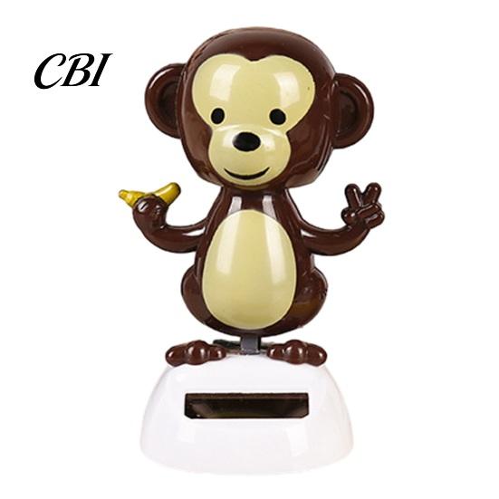 Driving Stress Relief Ornament Solar Car Ornaments, Shaking Head Monkey Toy, Banana Holding Figure Figure, Dashboard Swinging Interior Decoration Toy
