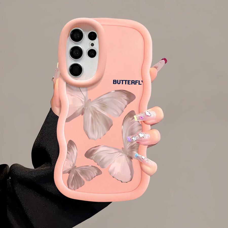 Case for Samsung Galaxy S20 FE S21 A25 A26 S24 S23 Plus S22 Ultra S25 Soft Phone Cover A35 A36 A54 A55 A24 A34 Printed Butterfly