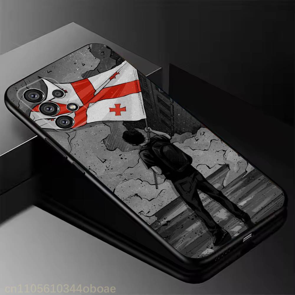 

Georgia Flag Phone Case for Samsung Galaxy A20,21s,22,31,32,52,71,80,A91,5G Colorful Cover Smartphone Pretty SamsungNote20ultra