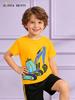 Children's European Style Cartoon Print Summer T-Shirt - Round Neck, Short Sleeve for Boys and Toddlers