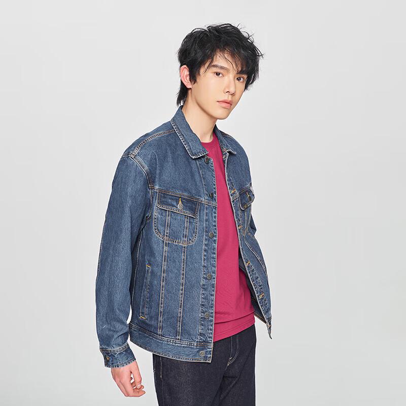 Lee Men's Calendar Pattern Embroidered Denim Jacket