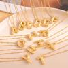 Glossy Letter Necklace with Chubby Pendant - European & American Minimalist Fashion Clavicle Chain
