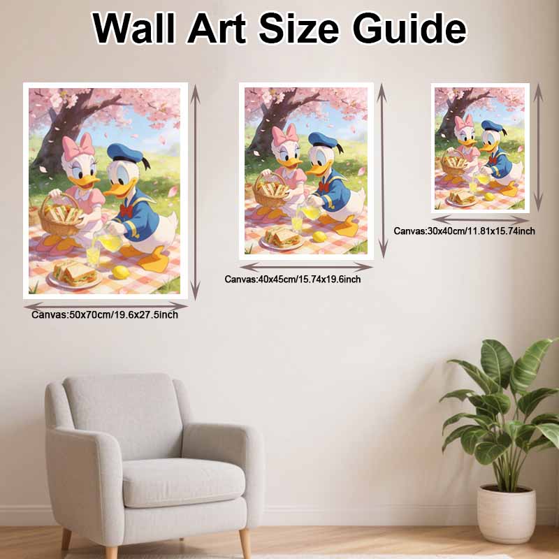 Disney Donald Duck Daisy Picnic Diamond Painting Art Kit Handmade DIY5D Home Decor Gift
