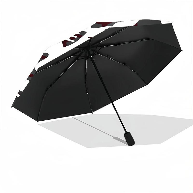 1 PC Automatic Folding Umbrella - Frankfurt Football Pattern Portable Foldable Design With 8 Ribs Christmas Birthday Gifts