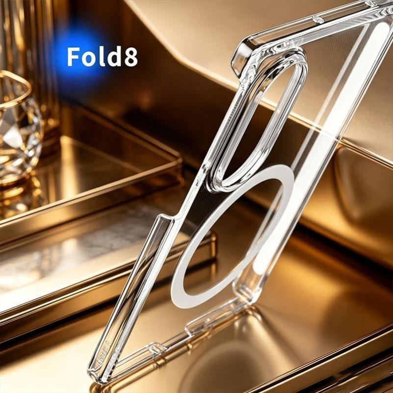 Frosted Hinge Protection for Magsafe Case for Samsung Galaxy Z Fold 8 Ultra 7 6 5 4 Fold8 Wide Clear Black Magnetic Phone Cover