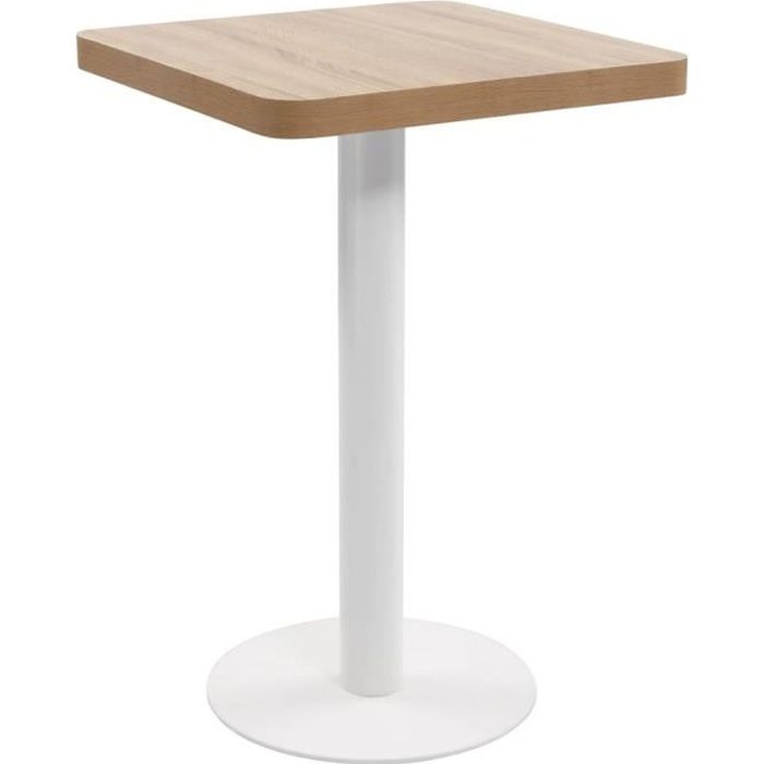VidaXL Table de bistro Marron clair 50x50 cm MDF