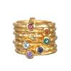Vintage Modischer Hammer Schlag Mehrschichtig Vogelnest Diamant Zirkon Ring Nischen Design High-End Personalisierter Ring