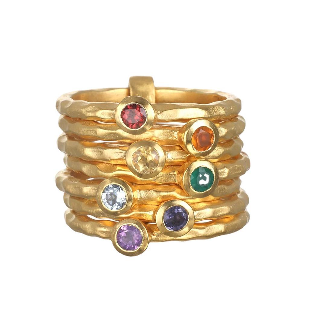 Vintage Modischer Hammer Schlag Mehrschichtig Vogelnest Diamant Zirkon Ring Nischen Design High-End Personalisierter Ring