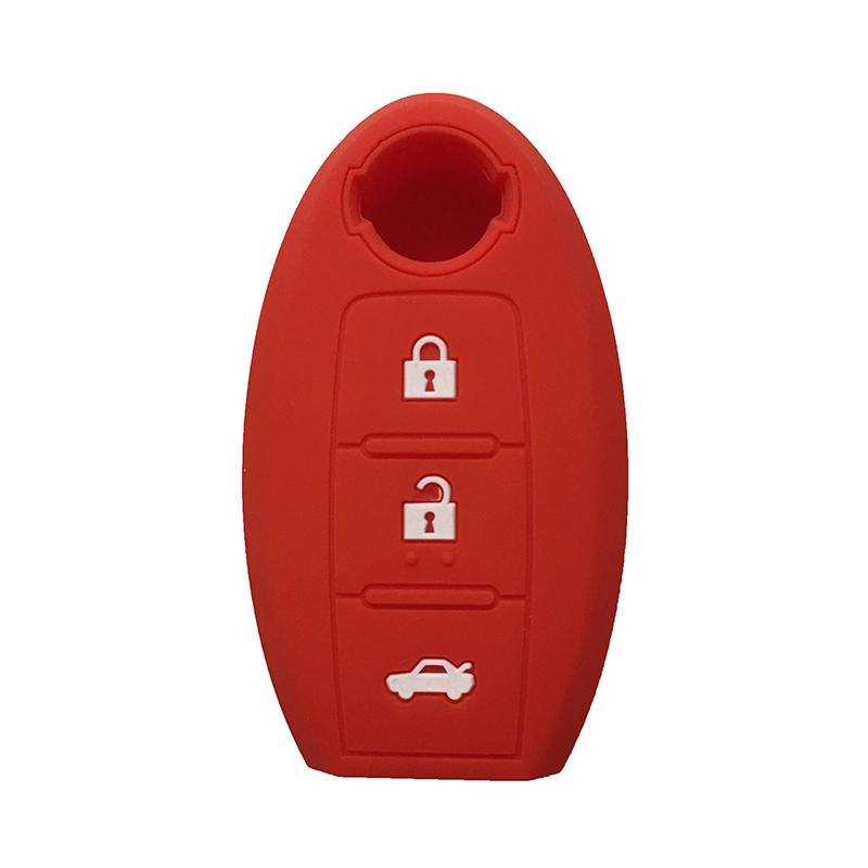 

Silicone Key Cover for Nissan X Trail T32 Fuga TEANA Car Key Case for Nissan Tiida Qashqai Skyline Juke Alissa Case for Keys красный