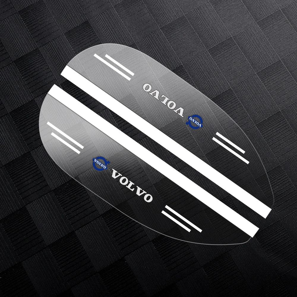 2Pcs PVC Transparent Car Side Rear View Mirror Rain Eyebrow Visor For Volvo R Design T6 AWD C30 C40 C50 C70 S40 S60 S70 S80 S90