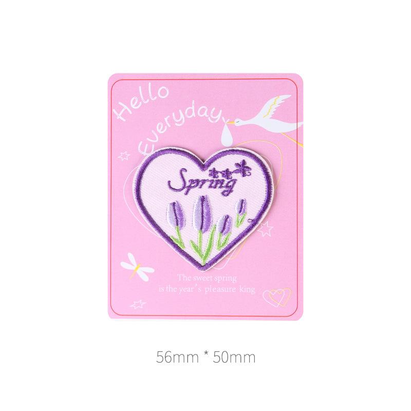 Love Cloth Sticker, Clothes Embroidery Pattern Sticker, Heart-Shaped Down Jacket, Hole-Free Repair, Self-Adhesive Seam-Free Patch Sticker