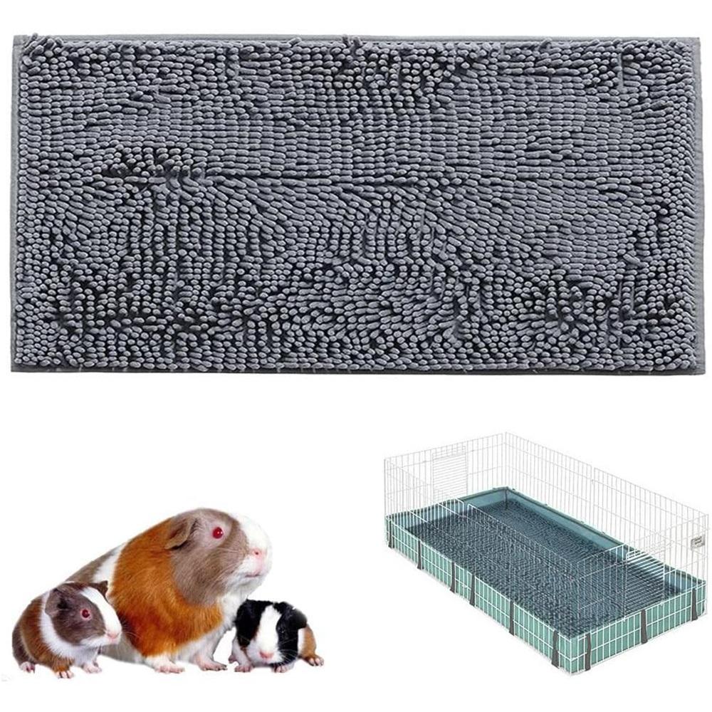 

Моющиеся пеленки для кроликов, многоразовые, шенилловые, тренировочные, для морских свинок, подстилки для сна для маленьких животных, подстилки для кроликов, флисовые подкладки для клетки шиншиллы 23.6 L x 15.7 W x 1.1 Th серый