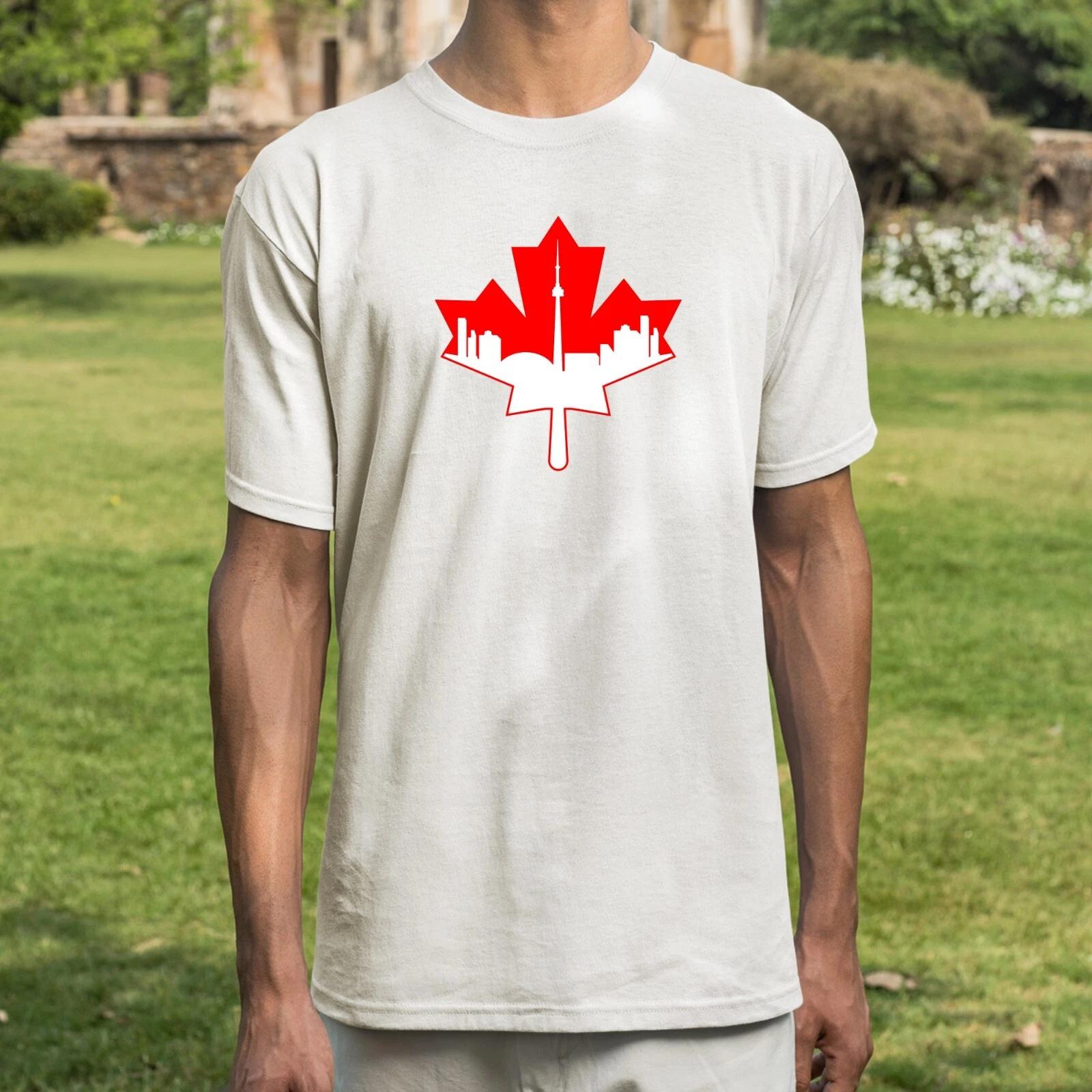 Canadian T-Shirt Printed Maple Leaf Canadian National Flag Day Unisex Tee Top S