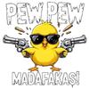 Oversized T Shirt Black Chick With Guns Pew Pew MadaFakas Print Casual Streetwear Fashion Unisex Top For Men Women Daily Wear Party Outfit