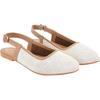 Shoetopia Women'S Block Heel Ballet Flats/White /Eu36 / Uk3