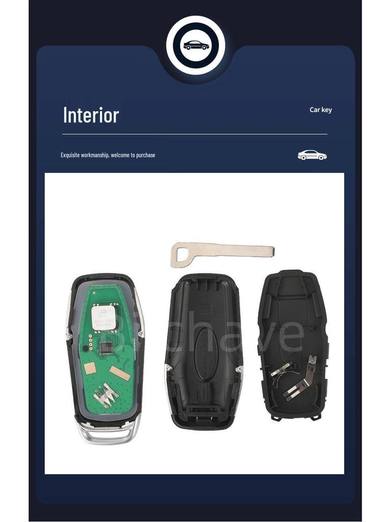 Compatible 5-Button Ford Lincoln Smart Key Remote Control 433.92MHz, 49 Chip