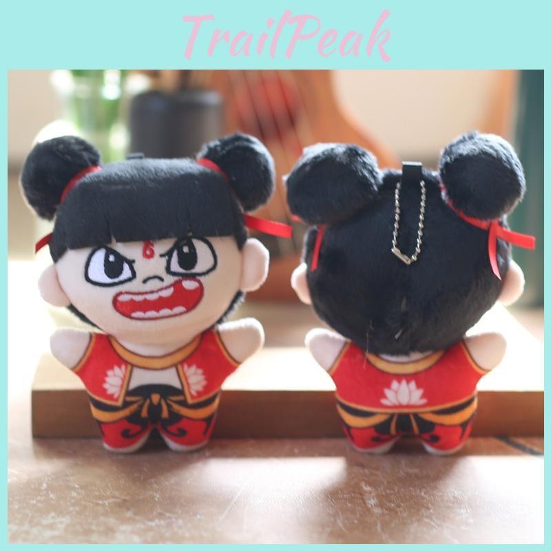 Plush Nezha Doll Keychain Mythology Collectible Pp Cotton Stuffed Gift For Kids