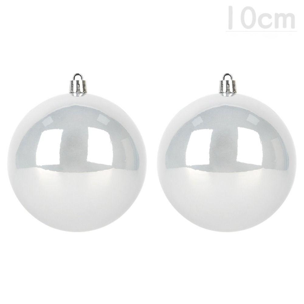 2pcs/set New Large Christmas Ball 10cm Colorful ChristmasOrnaments Christmas Spheres Pendant Christmas Tree