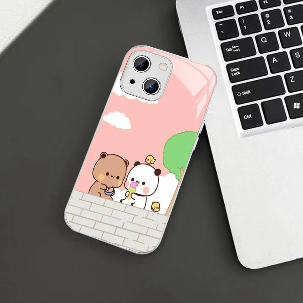 BuBu And DuDu Tempered Glass For Iphone 14 13 12 11 Pro Mini XS MAX 14Plus X XS XR Cover