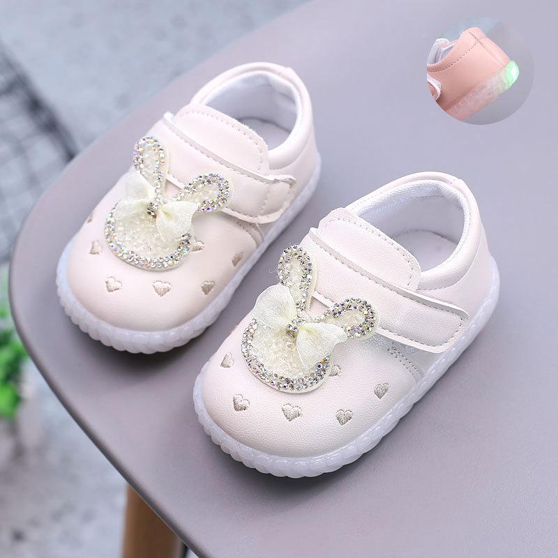 Trendy Walkers Fashionversatile Comfort Baby Shoes Soft Sole Anti Slip Simple Baby Girl Shoe Light Cute Cartoon Leather Shoes
