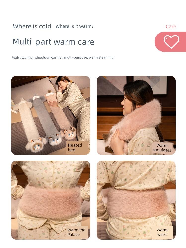 Long Hot Water Bottle for Bed Use, Extra-Long Version, Warm Compress, Water-Filled Hot Water Bag, Winter Foot Warmer, Bed Warmer