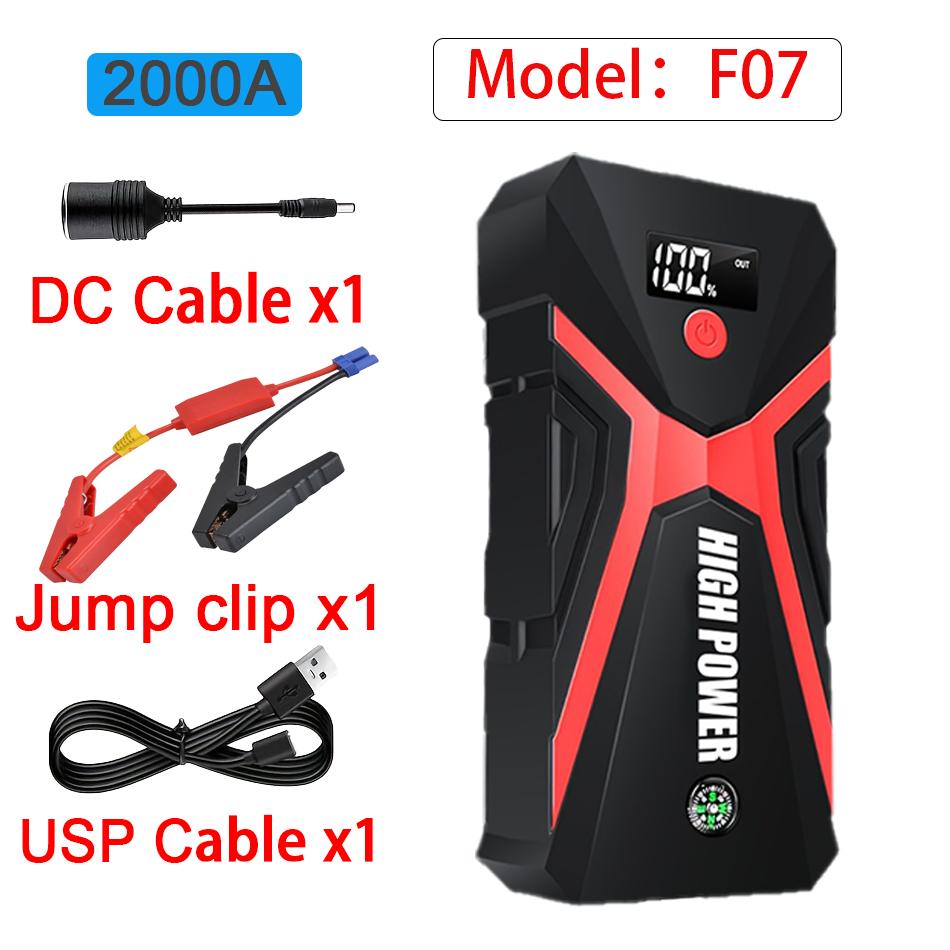 

Пусковое устройство Peak Car Jump Starter 2000A для бензиновых двигателей 6,0 л/дизельных двигателей 5,0 л — с ЖК-дисплеем, совместимостью с двумя USB-портами и портом постоянного тока 12 В красный