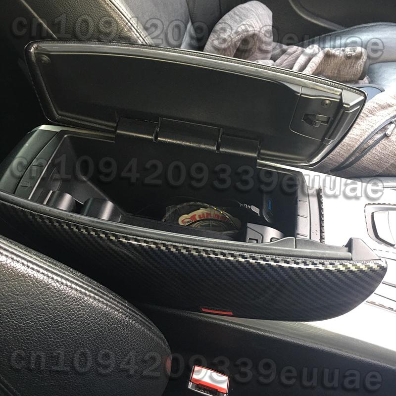 For BMW X5 X6 X7 E70 E71 F15 F16 G05 G06 G07 ABS Carbon Fiber Car Styling Center Console Lid Armrest Box Trim Protective Cover