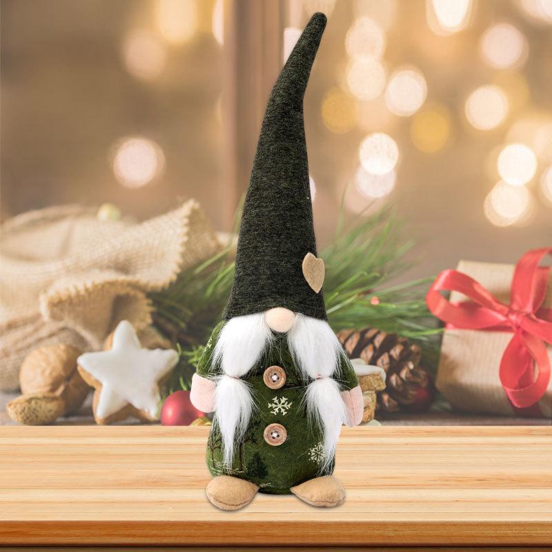 Christmas Figurine, High-end Knitted Pointed Hat Sitting Posture, Dwarf Plush Ornament, Decorative Items