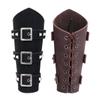 Men's Exaggerated Leather Wristband and Punk Cycling Arm Guard